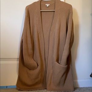 Gap Camel Ribbed Sweater Cardigan size M